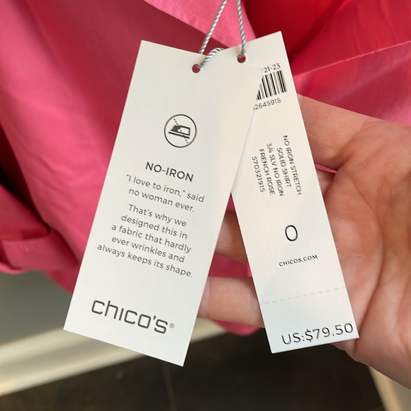 Chico’s no-iron button down blouse. - Picture 3 of 6